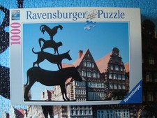 PUZZLE (1000 T.) BREMER STADTMUSIKANTEN (Ravensburger / Marktkauf Stuhr) Bremen