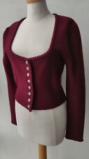 Weinrote Dirndljacke Trachtenjacke Strickjacke von „Sabrina Prexl“ Größe ca. 34