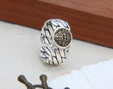 N37 Ring Gott des Reichtums Glücksgott Kettenoptik Silber 925 größenverstellbar