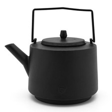 Gusseisen Teekanne 1.2 Liter Gusskanne & Edelstahl Teefilter & eckigem Handgriff