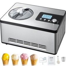 Elektrsiche Eismaschine Kompressor 2L Eiscreme Frozen Joghurt Sorbet