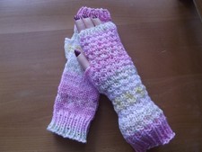 Armstulpen,Pulswärmer,Farbverlauf,Handgestrickt ,Neu !!