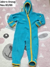 Jako-o Fleece-Anzug Overall, Größe 80/86, Türkis, Polartec