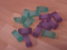 14x Serviettenringe Servietten Ringe Lila Flieder Türkis Tisch Deko Dekoration