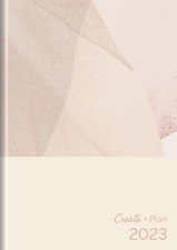 Buchkalender Create & Plan Abstract 2023: Terminplaner A5 I Kalendarium in 