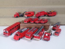15 tlg Konvolut Wiking Feuerwehr PKW LKW alt Modellbau 1:87