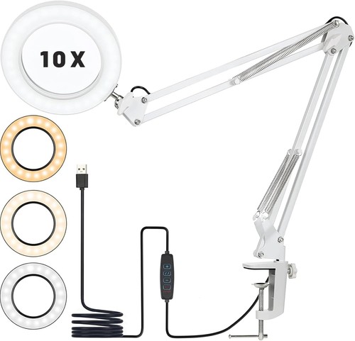Standlupe led 10x mit - led, ständer
