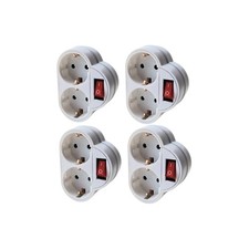 4 x Schuko Doppelstecker mit