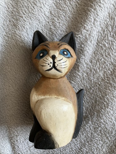 Dekofigur katze holz cm - dekofigur,