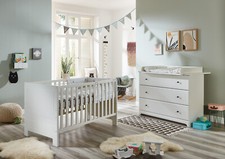 Babyzimmer 2-tlg. Soft-Close Wickelkommode/ Babybett 70 x 140 cm Landhausstil