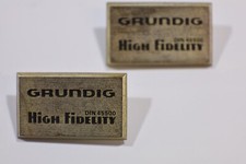 Grundig Lautsprecher Logo / Signet für diverse Modelle 2 Stück / 1 Paar