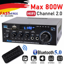 800W Bluetooth 5.0 Mini Verstärker HiFi Power Audio Stereo Bass USB MP3 FM Radio