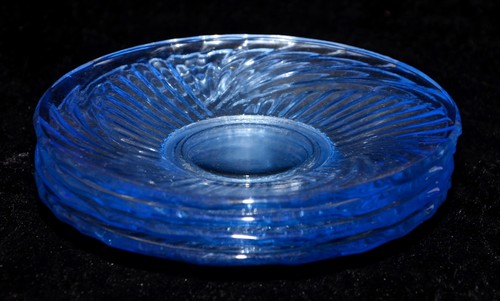 Blaue art deco salatteller - 4,