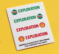 Matchbox Lesney No. 61 Alvis Stalwart Gehäuse Castrol Sticker Aufkleber Code 3