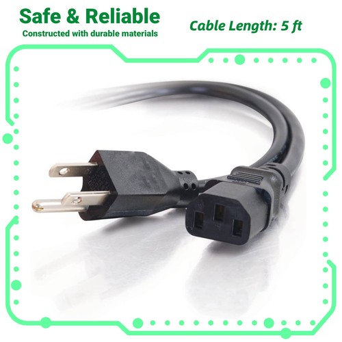 5ft power cord fits - cord,