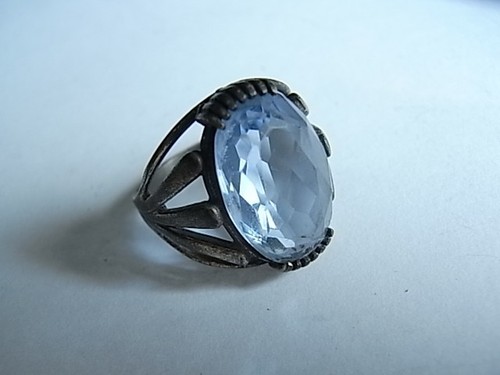Antik ring blau stein - antik,