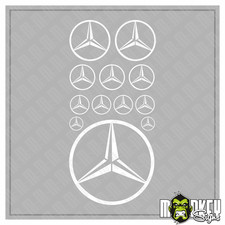 12x MB Sterne Sticker weiss