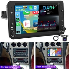 DAB+ Autoradio Für Alfa Romeo 159 Sportwagen Brera Spider Android 15 Carplay GPS