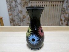 Vase Hyalithglas Schwarzglas