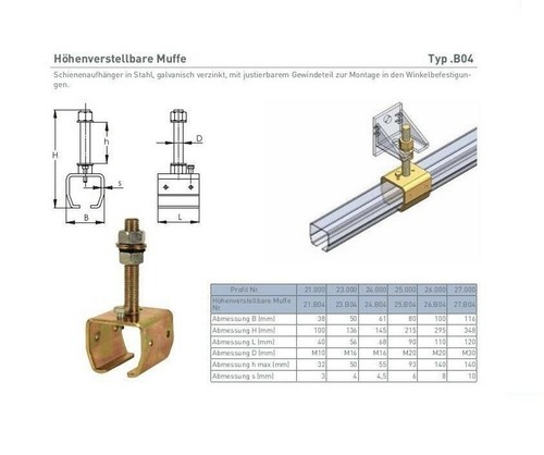 Niko höhenverstellbare muffe - höhenverstellbare,