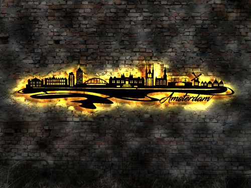 220cm led skyline amsterdam - led,