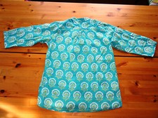 Tunika von Anokhi Gr. S türkis mit Blumenmuster