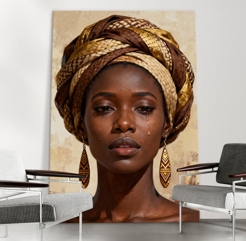 Afrikanische frau mit tränen - frau,