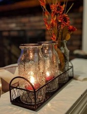 Teelichthalter Vintage-Flaschen, Trio