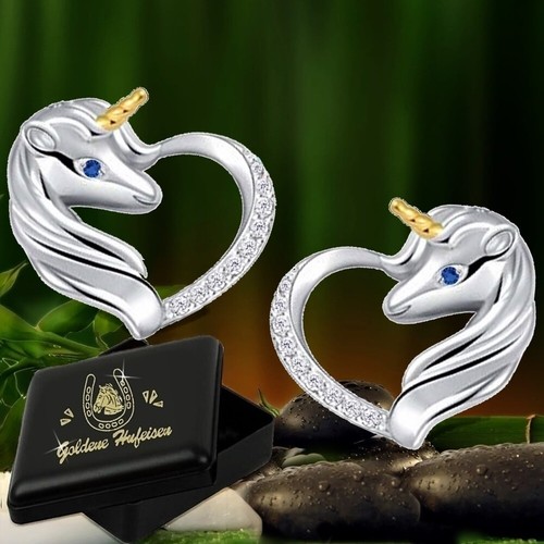 Zirkonia herz einhorn - zirkonia,