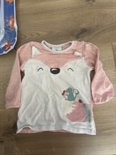 Pullover Langarmshirt Fuchs Rosa Herzen 80 Topomini