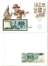 Banknotenbrief Polen  mit 10