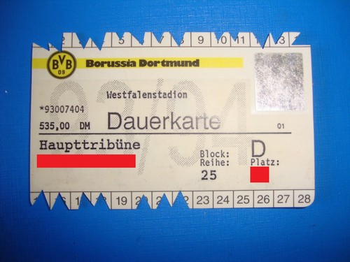 1993 ticket dauerkarte bvb - 1993,