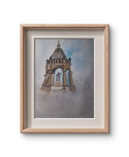 Aquarell Bild"Keiser Denkmark"