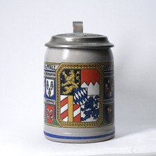 Jugendstil 1/2l Bierkrug Franz