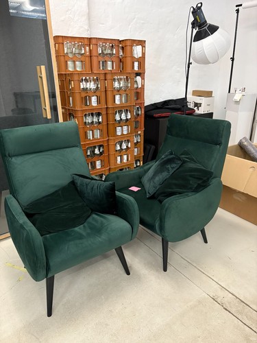 Komfortabler grüner sessel - komfortabler,