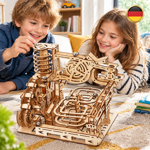 Murmelbahn holzpuzzle - murmelbahn,