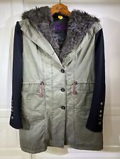 Blonde No. 8 Stockholm EDEL Parka Winter Jacke Mantel oliv-schwarz  42 Echtpelz