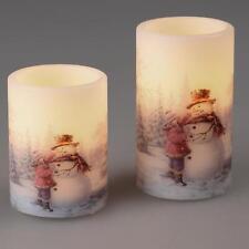 2er Set LED Kerzen SCHNEEMANN