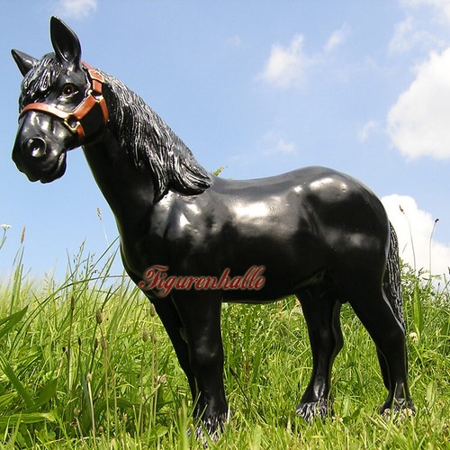 Pferd aufstellfigur schwarz - aufstellfigur,