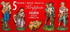 5 ALTE KRIPPENFIGUREN bis 13cm