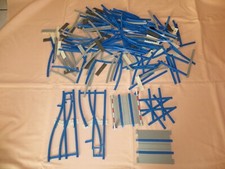 Lego Schienen Weiche Kreuzung Schranke Bahnübergang 4,5 9V 12V Eisenbahn blau gr