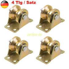 4 Stk Umlenkrollen Für Seile V-Nut Rollenrad Umlenkrolle Hebekran Seilrolle DHL