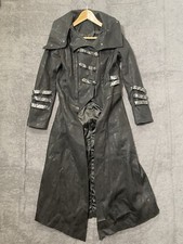 Gothic Wave Mantel Punk Rave schwarz Rollenspiel Cosplay WGT Roleplay Baumwolle