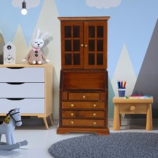  Vitrinenschrank Klein Puppenschrank Holz Mini-bücherregal Für Kinder