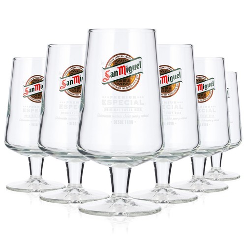 San miguel bier glas - 6x,
