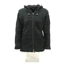 Strickjacke Wolljacke Wolle Schwarz Grau Beige Größe S,M,L,XL Natur