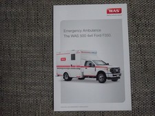 Ford F350 Ambulance Krankenwagen WAS Prospekt Brochure 2021 Deutsch selten