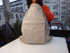 MANDARINA DUCK Dam Premium Schulter Tasche Rucksack Leder Taupe-Beige Italy TOP