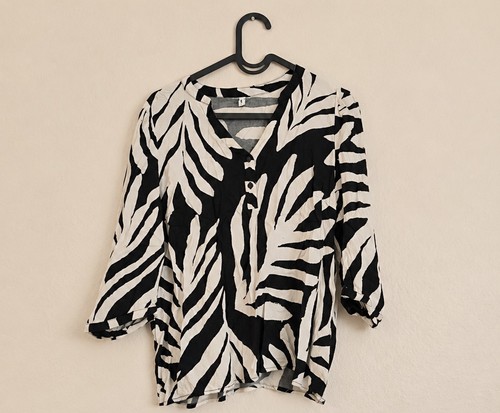 Only bluse zebra schwarz - only,