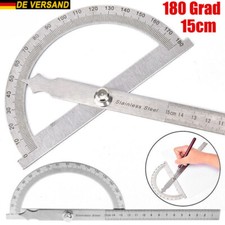 180 Grad Winkelmesser Finder Edelstahl Dreh Winkel Lineal Messwerkzeug 150mm DE